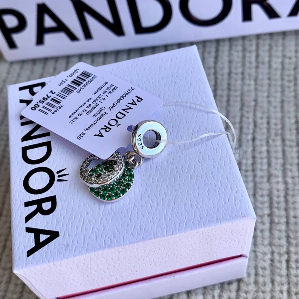 Шарм Пандора оригінал «Сяючий чотирилисник» Pandora намистина підвіска