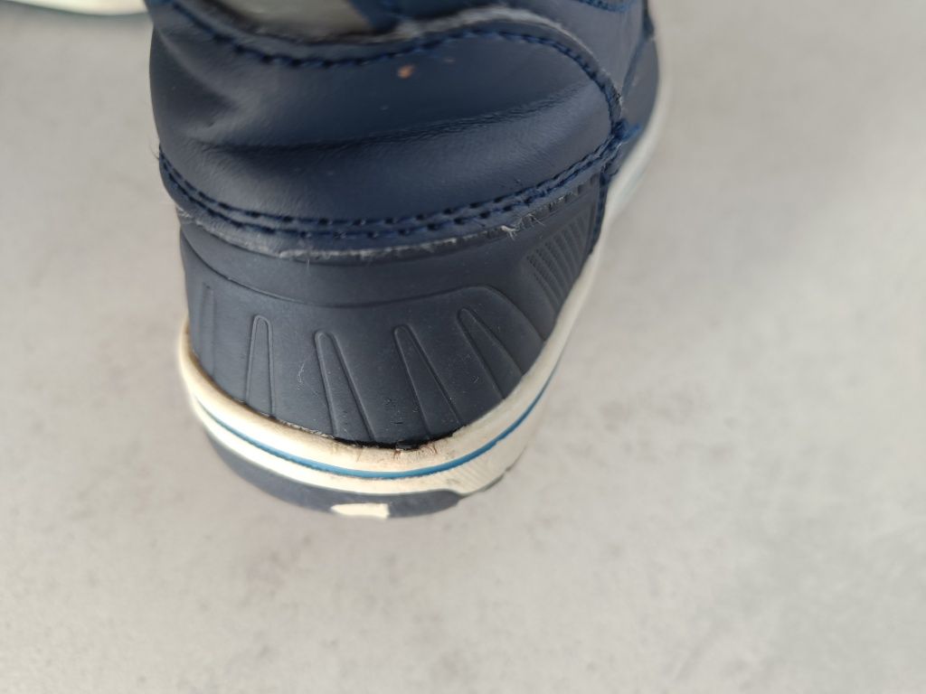 Granatowe śniegowce chłopięce, kozaki, buty zimowe, r. 31