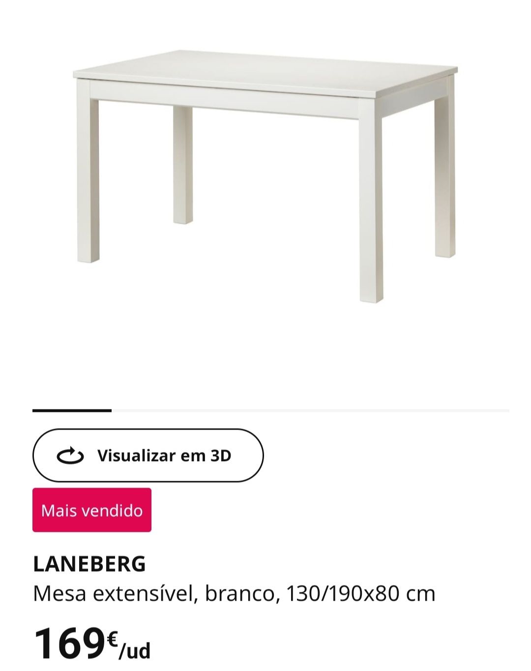 Mesa IKEA extensível Laneberg