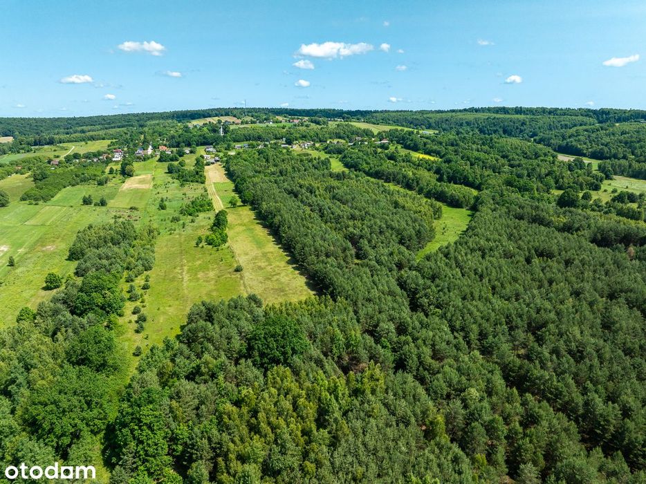 1,79 ha BUDOWLANKI w Górach Świętokrzyskich
