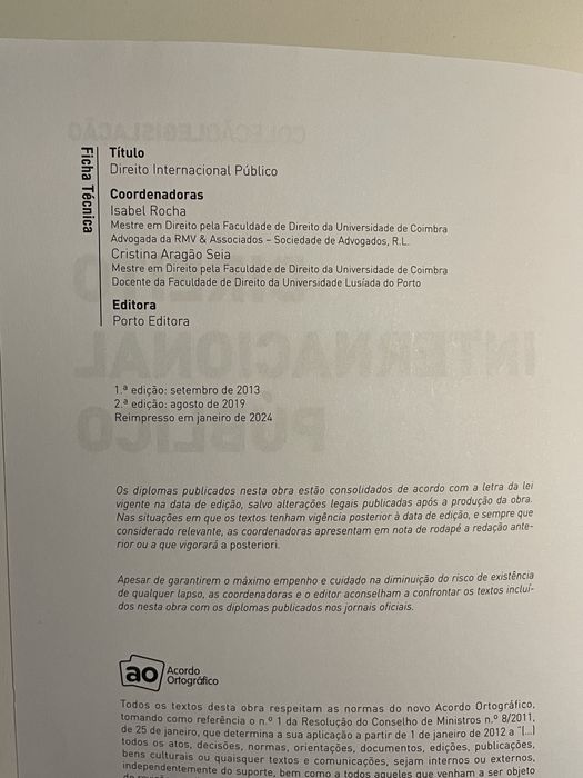 Código Direito Internacional Público