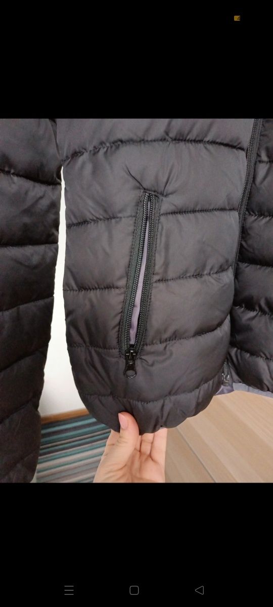 Nowa pikowana kurtka damska zimowa lub przejściowa futerko