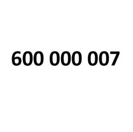 Sprzedam numer telefonu: 600 000_007