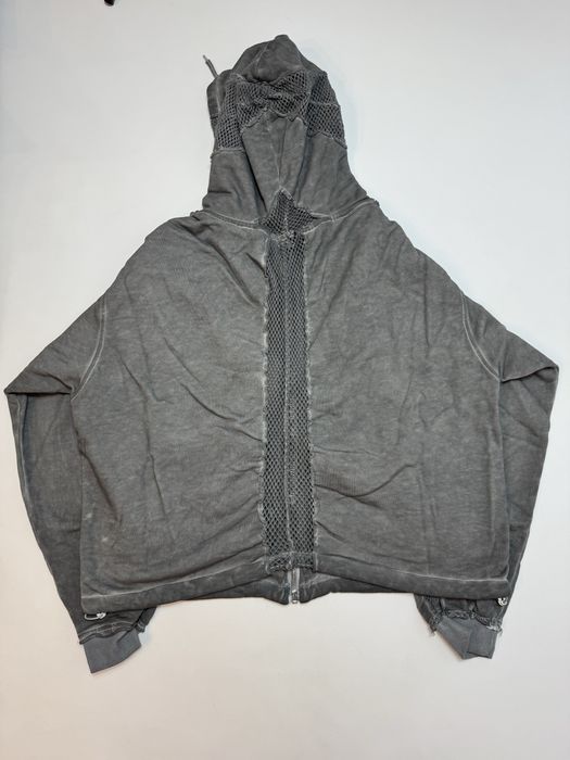 Thug Club zip up hoodie grey зіп худи cropped fit