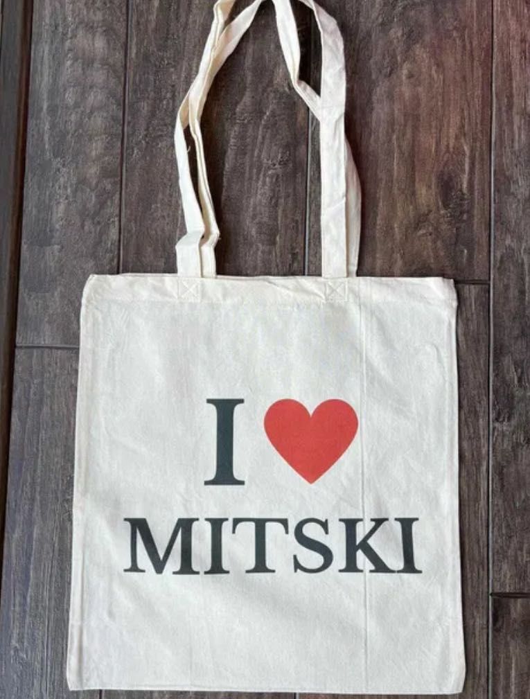 Torba tote bag mitski serce heart beige