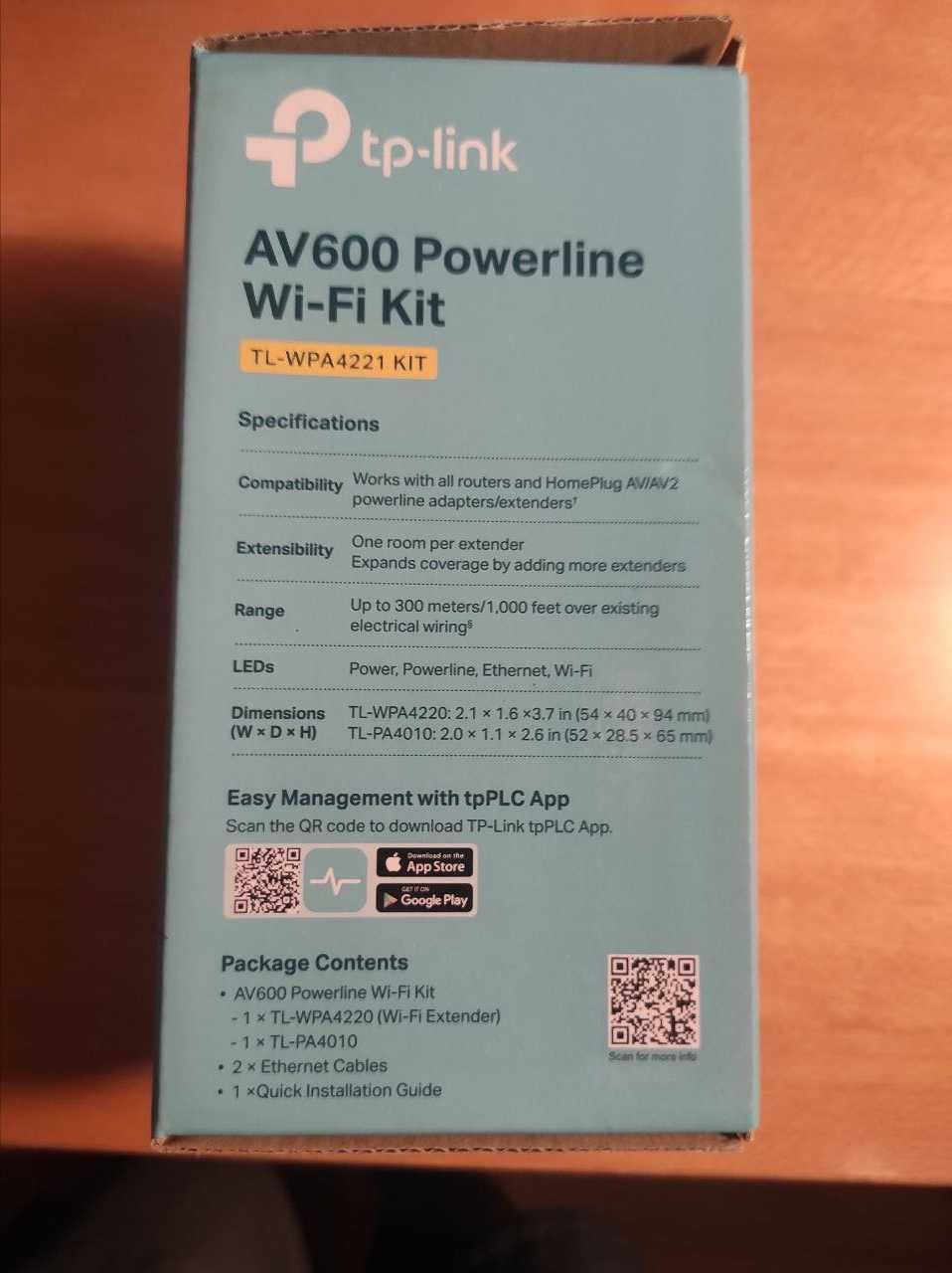 Powerline TP-Link TL-WPA4220 KIT AV600