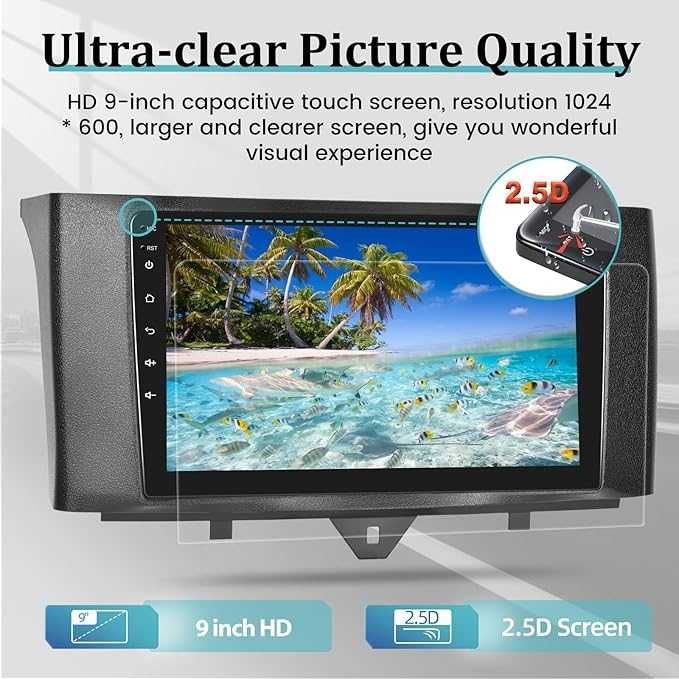 2G+32G radio samochodowe Mercedes Benz Smart Fortwo 2011/2015, 9-cal