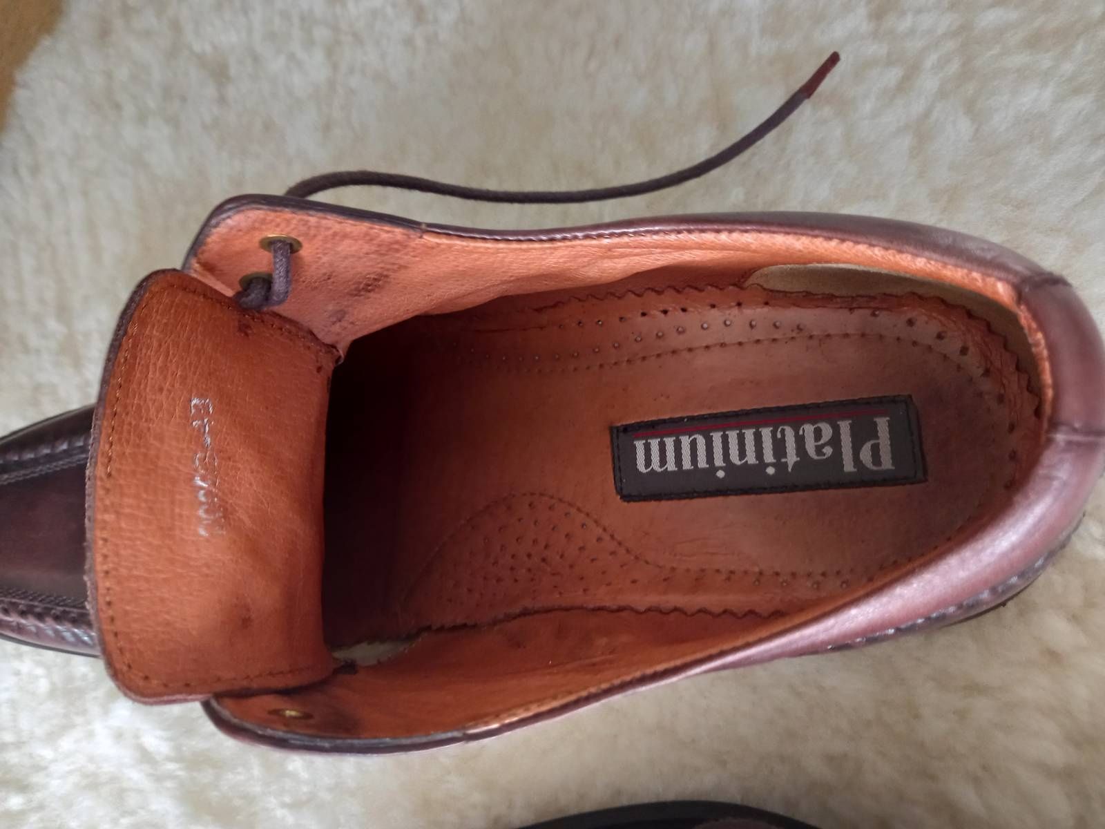 Buty skórzane oxfordy męskie Platinium r. 43