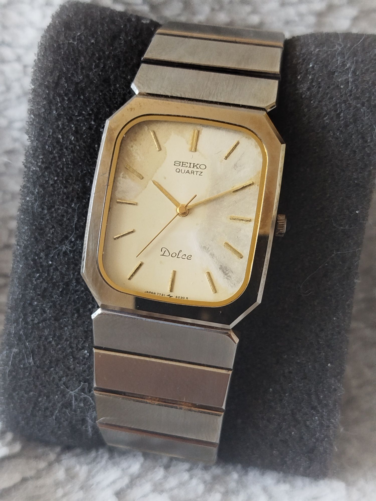 Zegarek Seiko Dolce Tank 7731 Tungsten Carbide old money unisex