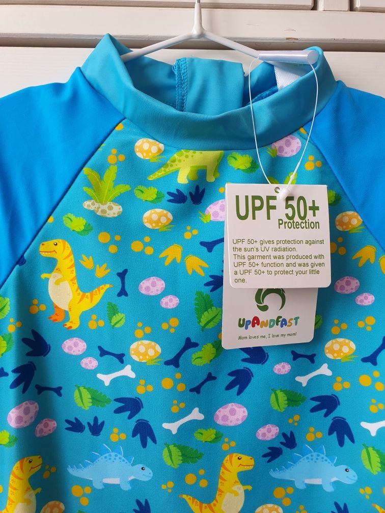 Nowy strój kąpielowy baby boys sunsuit UPF 50+ dinozaur