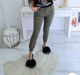 Jeansowe spodnie khaki S