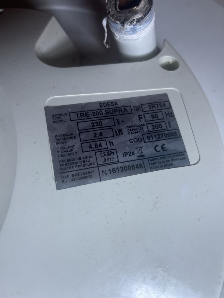 Termoacumulador de 200 litros