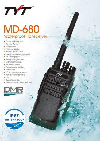 Цифрова рація DMR Motorbo TYT-MD680 захищена 10Вт Motorola Моторола