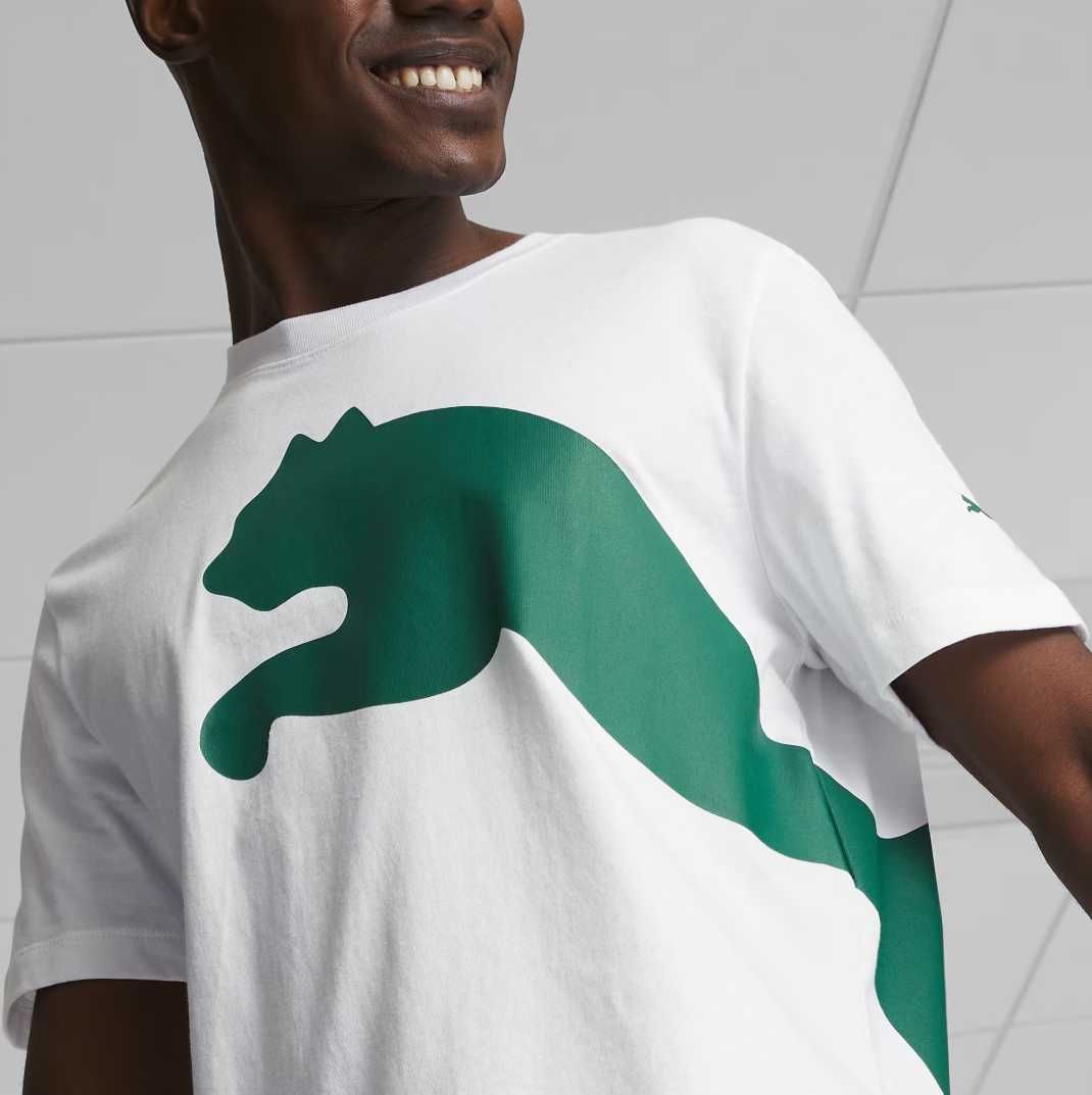 Біла Чоловіча Футболка Puma oversized logo men's tee нова оригінал