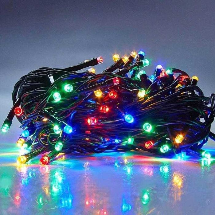 Гирлянда диодная, разноцветные огни и 100, 200, 400, 500 LED лампочек