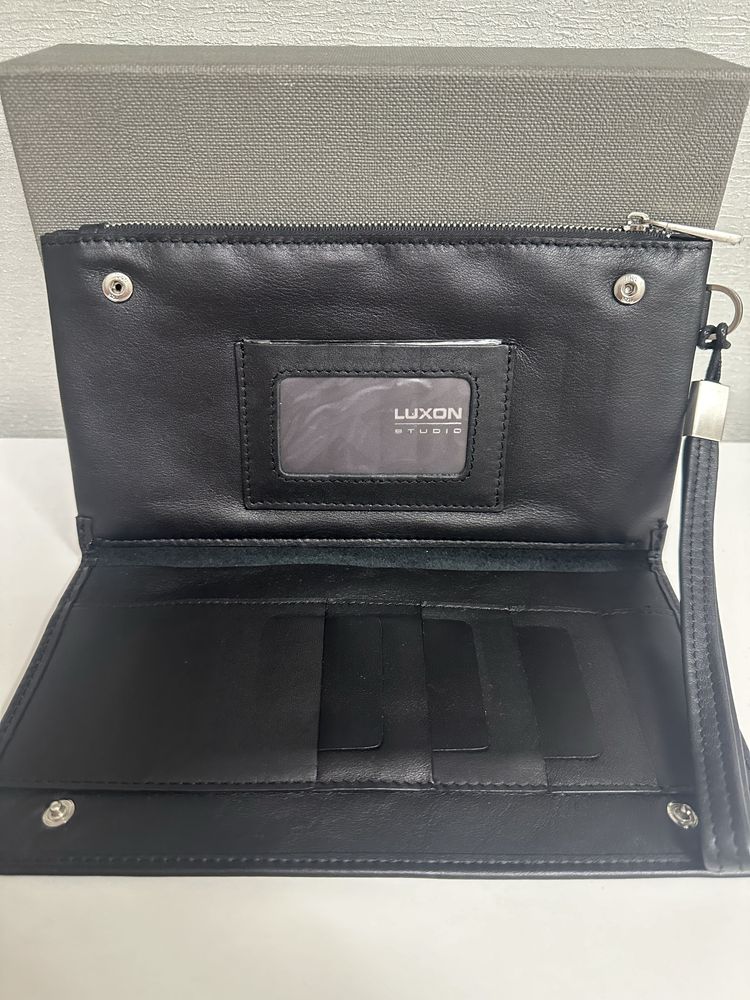 Новий чоловічий шкіряний портмане гаманець Luxon studio