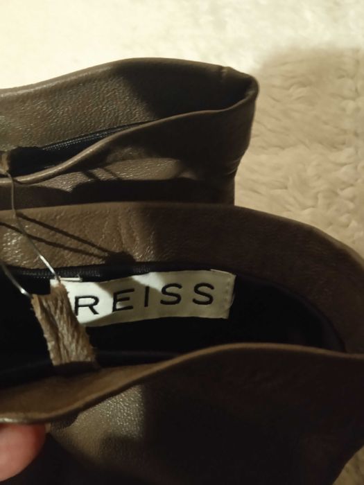 Рукавички шкіряні високі