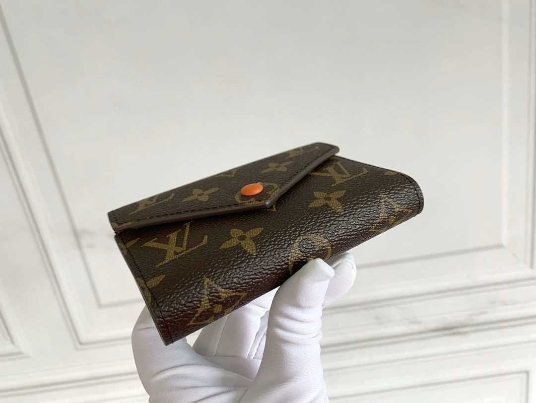 Nowe Louis Vuitton Victorine Mały portfel Pomarańczowy przycisk
