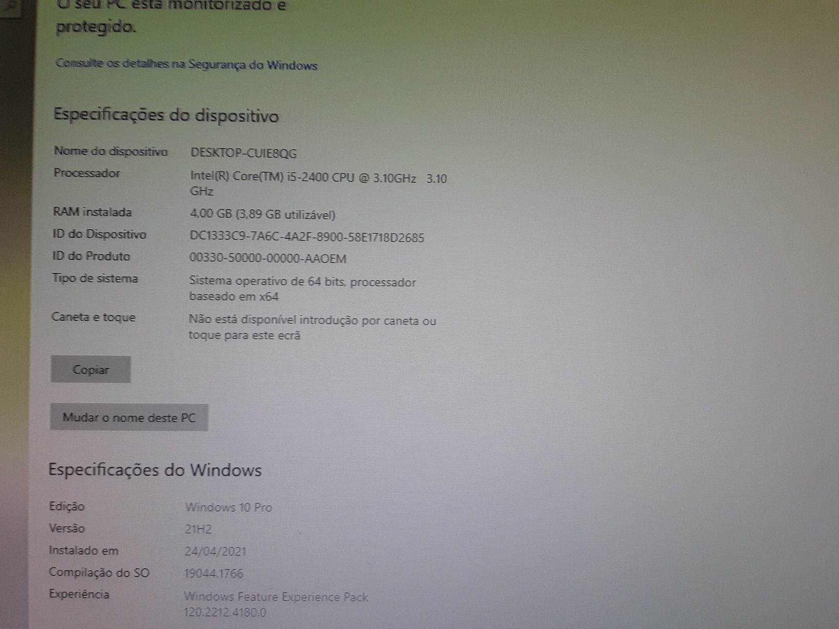 Computador marca HP