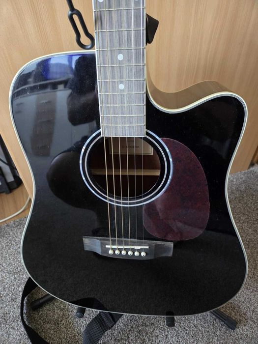 Gitara elekrtakustyczna Harley Benton D - 120 CE BK. Pokrowiec, pasek.