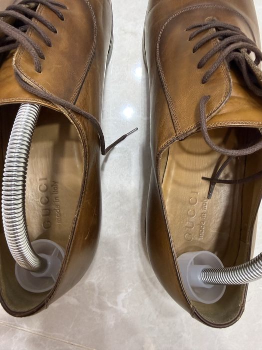 Чоловічі шкіряні туфлі Gucci, коричневі (Італія)