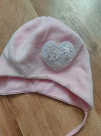 Różowa czapeczka dla dziewczynki, czapka dla małego dziecka, serduszko