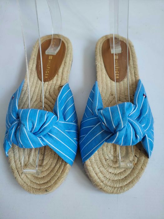 - Tommy Hilfiger TH Stripes Flat - Klapki, espadryle r. 36 / 37