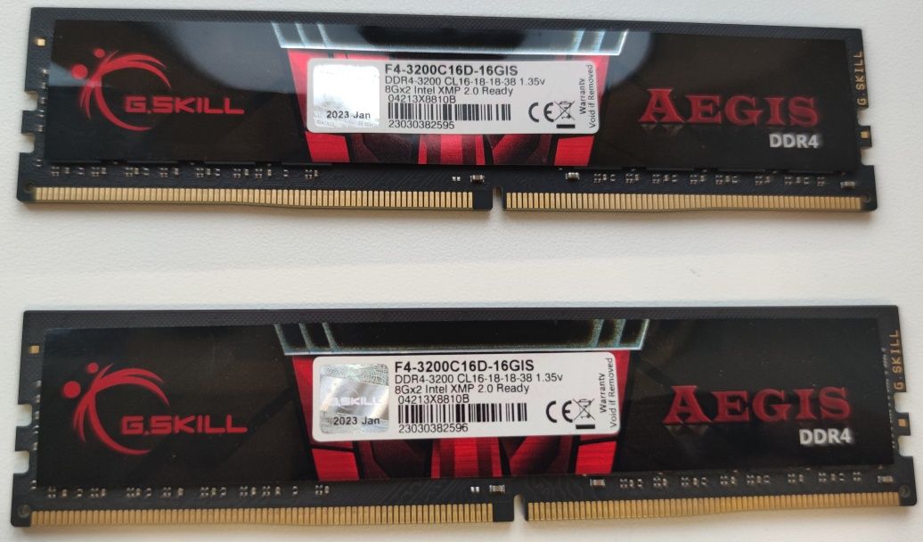 Оперативна пам'ять G.Skill DDR4-3200 8GB Aegis (F4-3200C16D-16GIS)