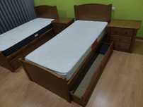 Cama solteiro madeira com gaveta