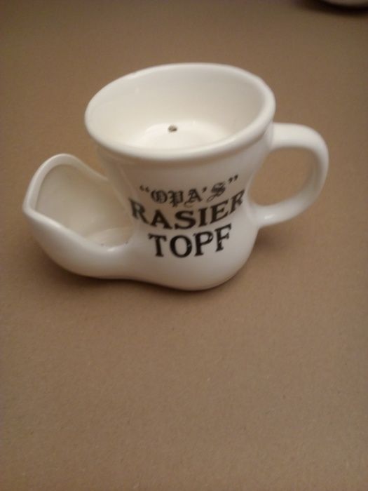 Pote / taça de barbear em louça / anos 80