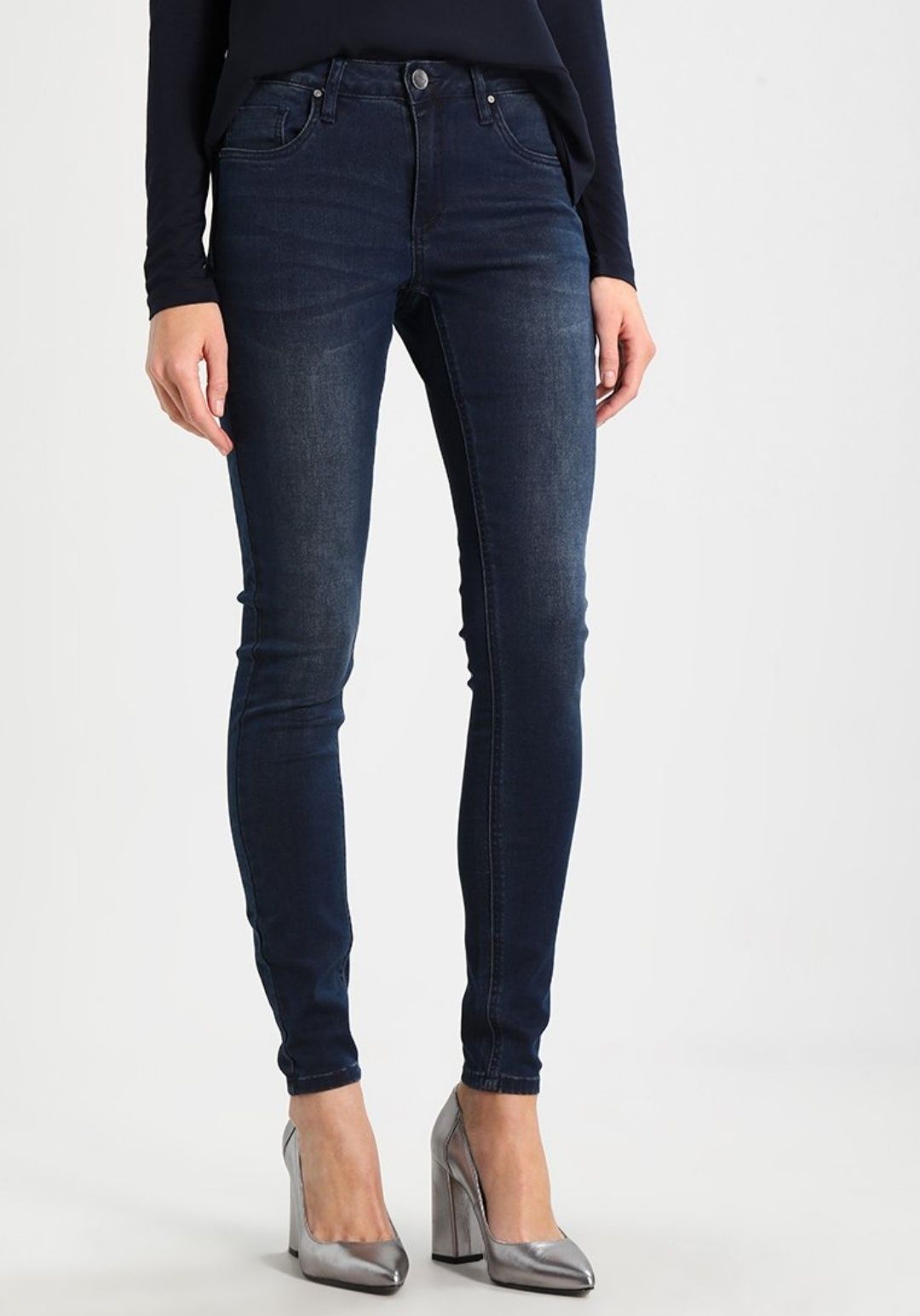 Granatowe jeansy dżinsy Kaffe Grace Slim Fit roz. 32/30 XL/42