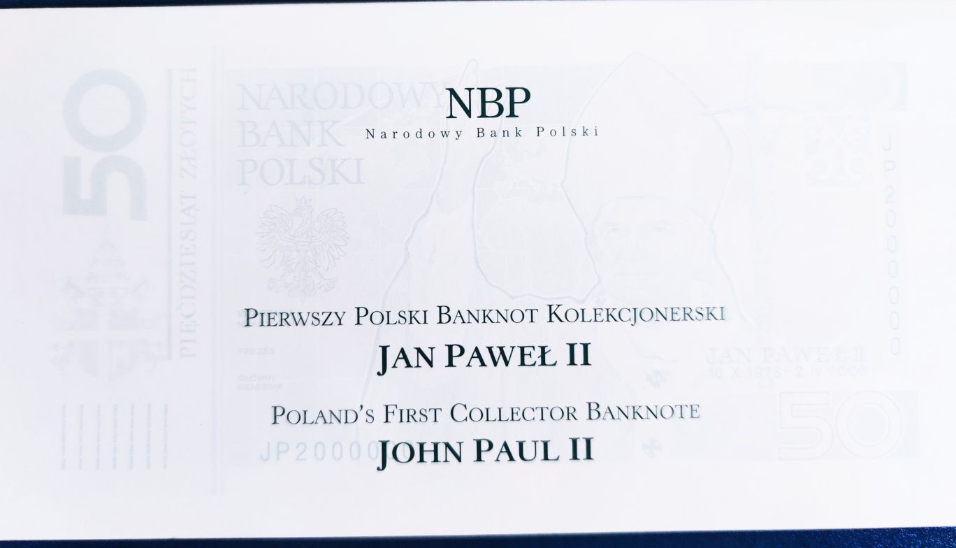 50 zł 2005 banknot Jan Paweł II