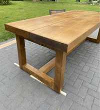 Stół ogrodowy z litego drewna
