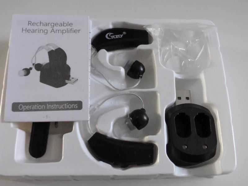 Aparat słuchowy wzmacniacz słuchu akumulatorowy 2 sztuki