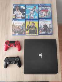 PlayStation 4 PS4 PRO 1 TB + 2 pady + 6 gier