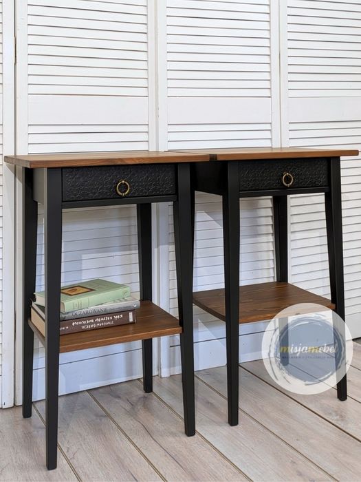 Eleganckie stoliki nocne szafki nocne konsola konsole po metamorfozie