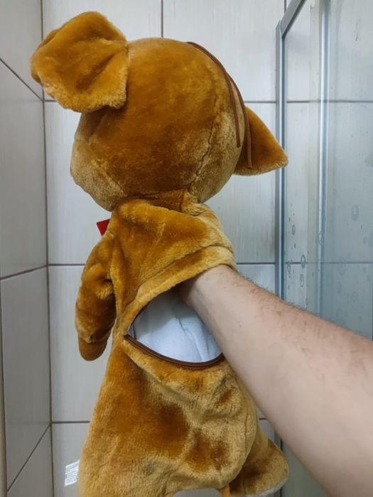 Pluszowa zabawka mysz Mouse Jerry brązowy kremowy z możliwością rozsun