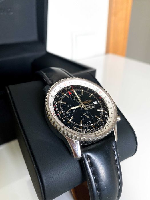 Breitling Navitimer Chronograph GMT 46 + srebrna bransoleta