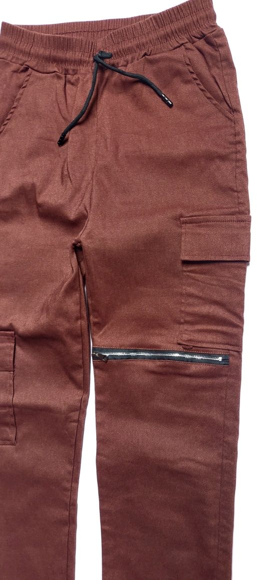 Spodnie bojówki brązowe z zamkiem M /L