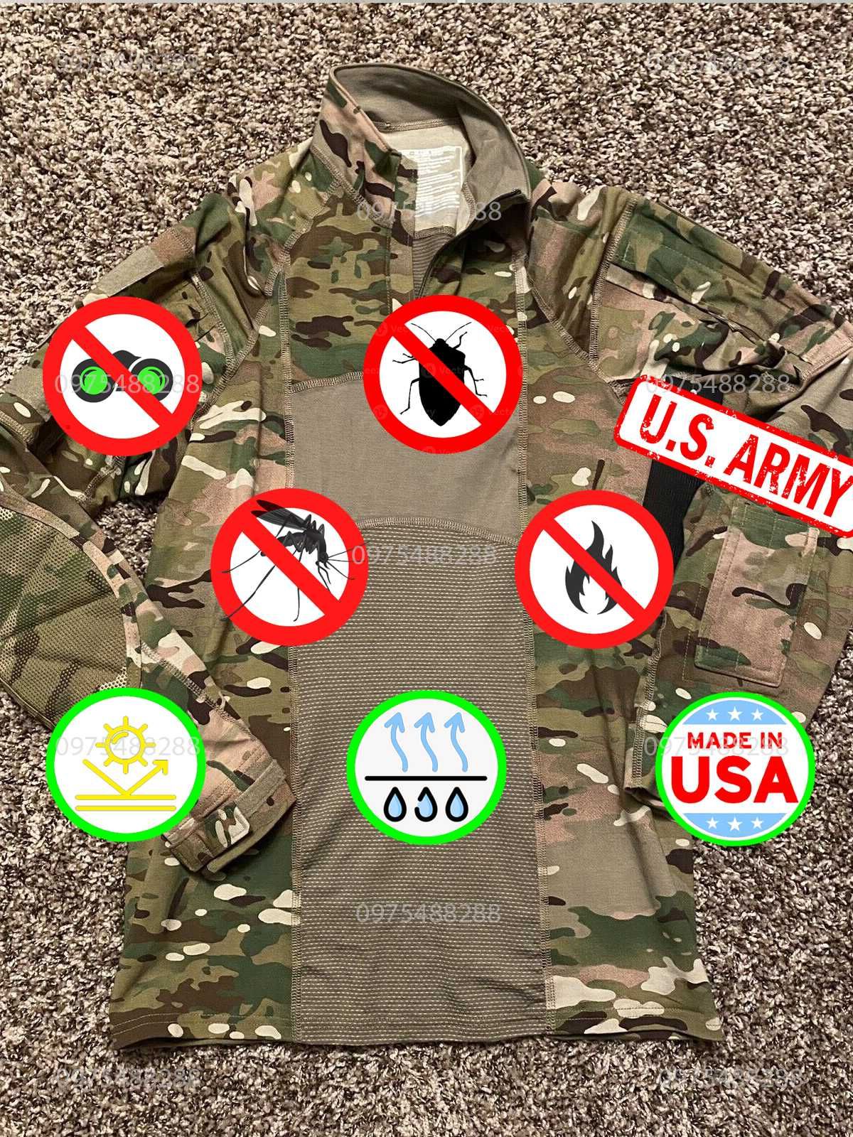 XLARGE Убакс Multicam Combat Shirt Бойова Сорочка Мультикам MASSIF USA