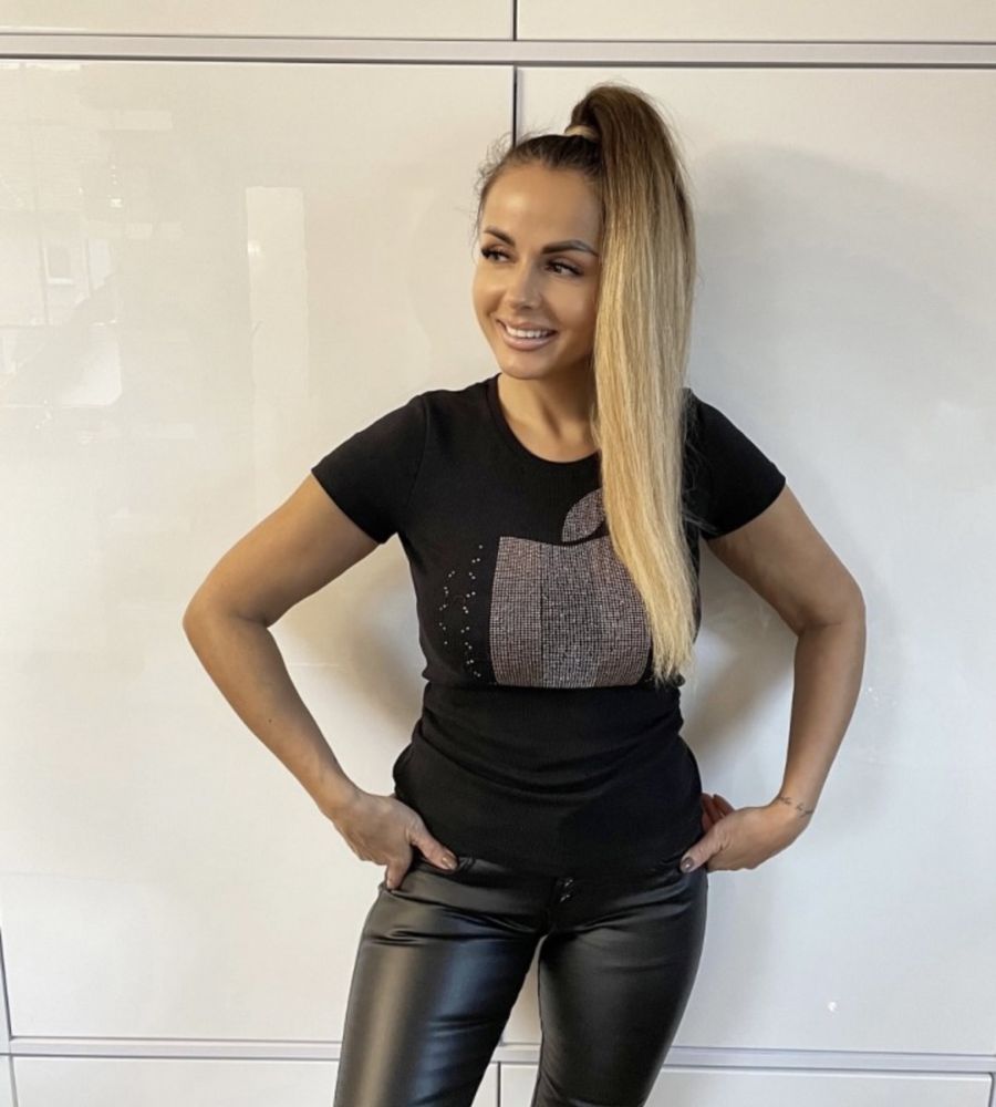 Tshirt koszulka bluzka Ala Philipp Plein cekiny Uni