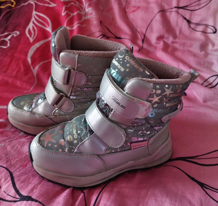 Зимові чобітки для дівчинки, 33 розмір, устілка 21 см