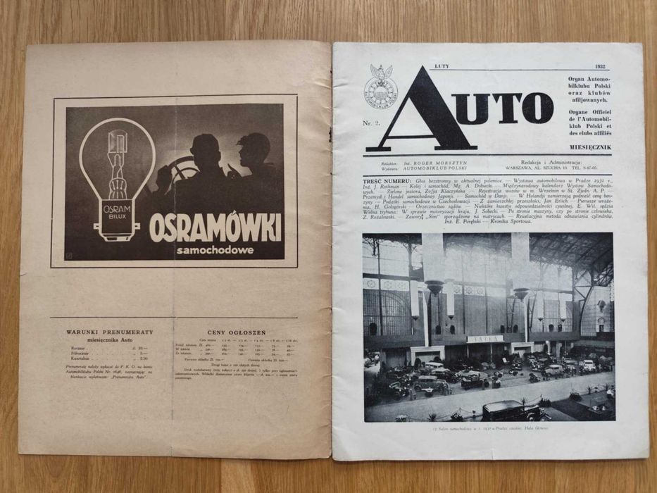 Czasopismo AUTO 1932 Mobiloil Citroen