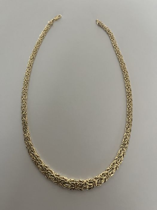 złoty łańcuszek kolia królewska złoto 14k 585