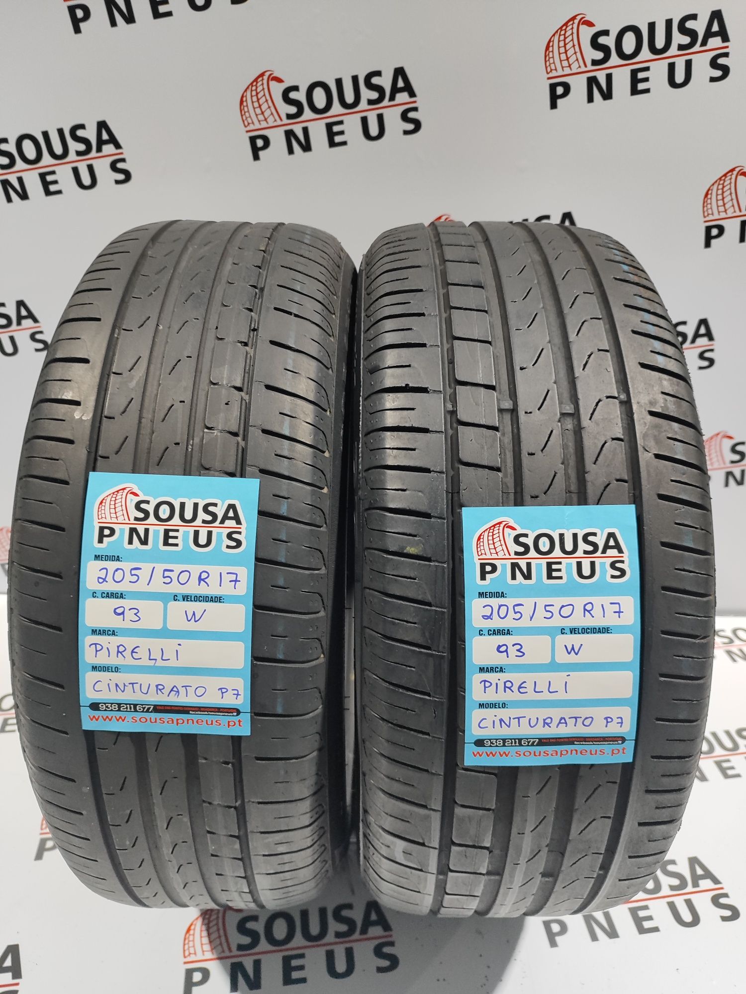 2 pneus semi novos 205-50R17 Pirelli - Oferta dos Portes