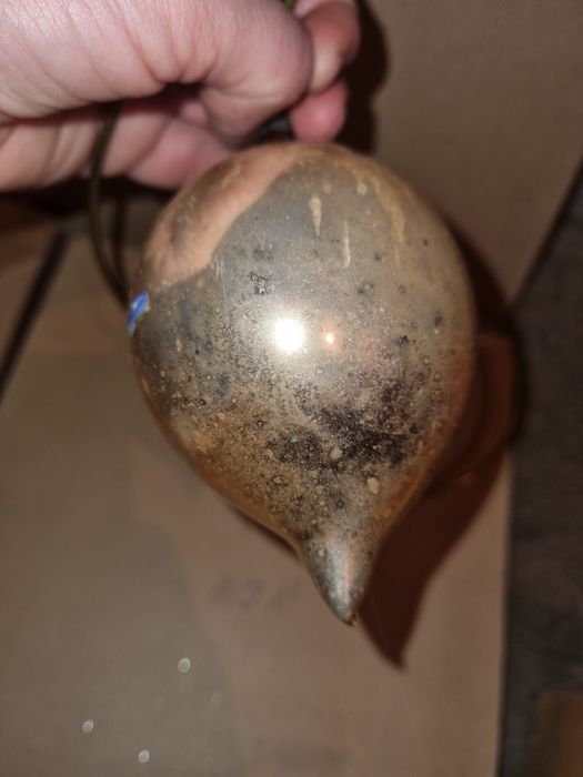 Stara bombka PRL wklęsła