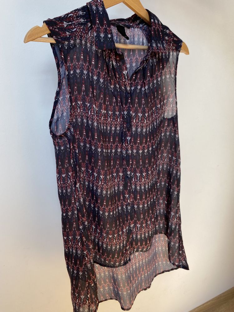 Lekka koszula bez rękawów z kołnierzem H&M 38 M