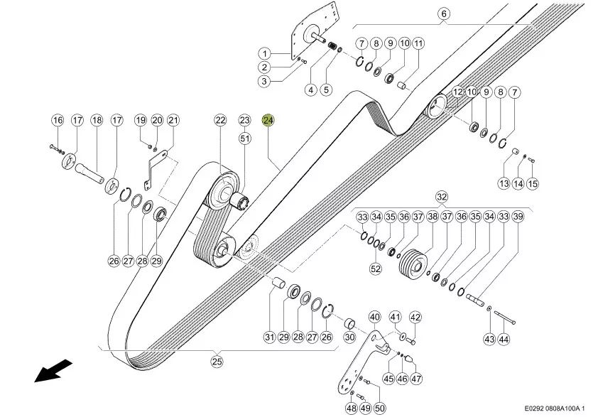 Pasek klinowy 124205 - Claas