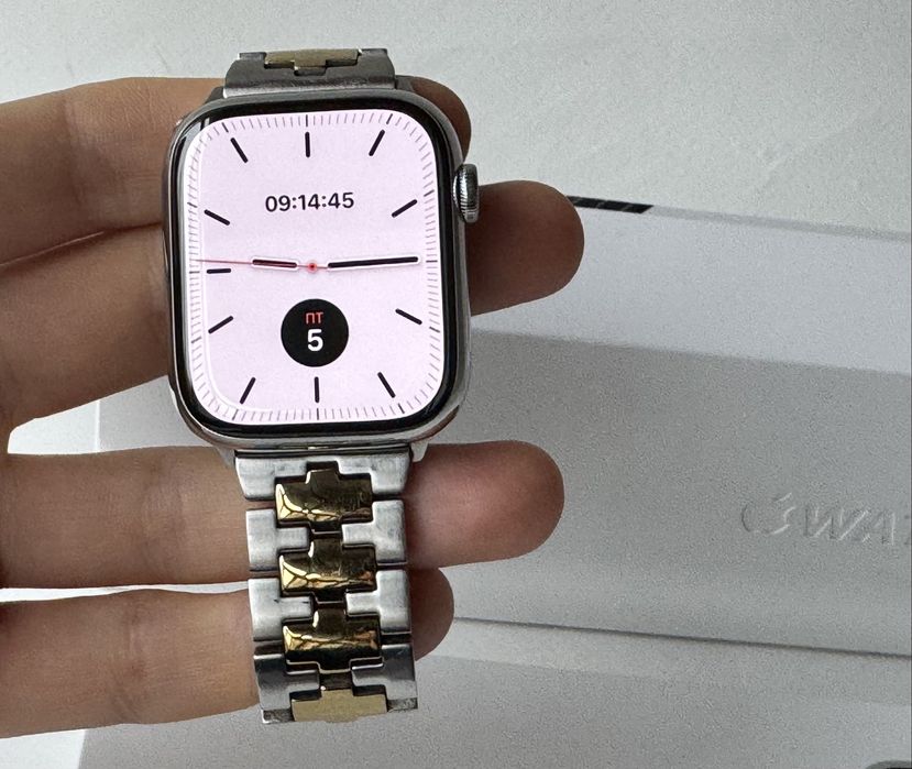 Apple Watch Series 7 45mm Stainless Steel Silver ремінець TORY BURCH