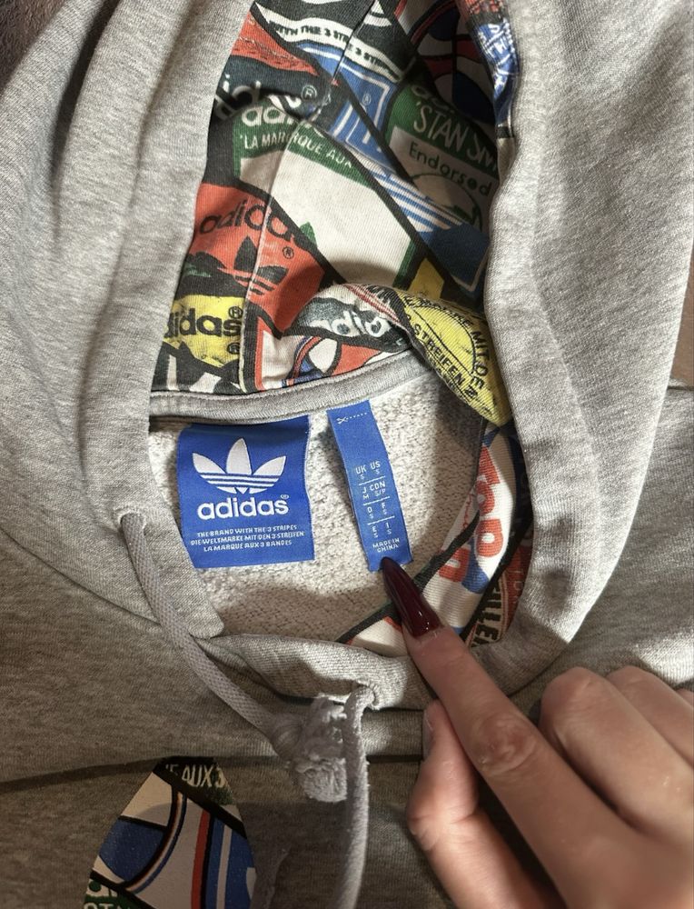 Худи зимове adidas оверсайз худі жіноче